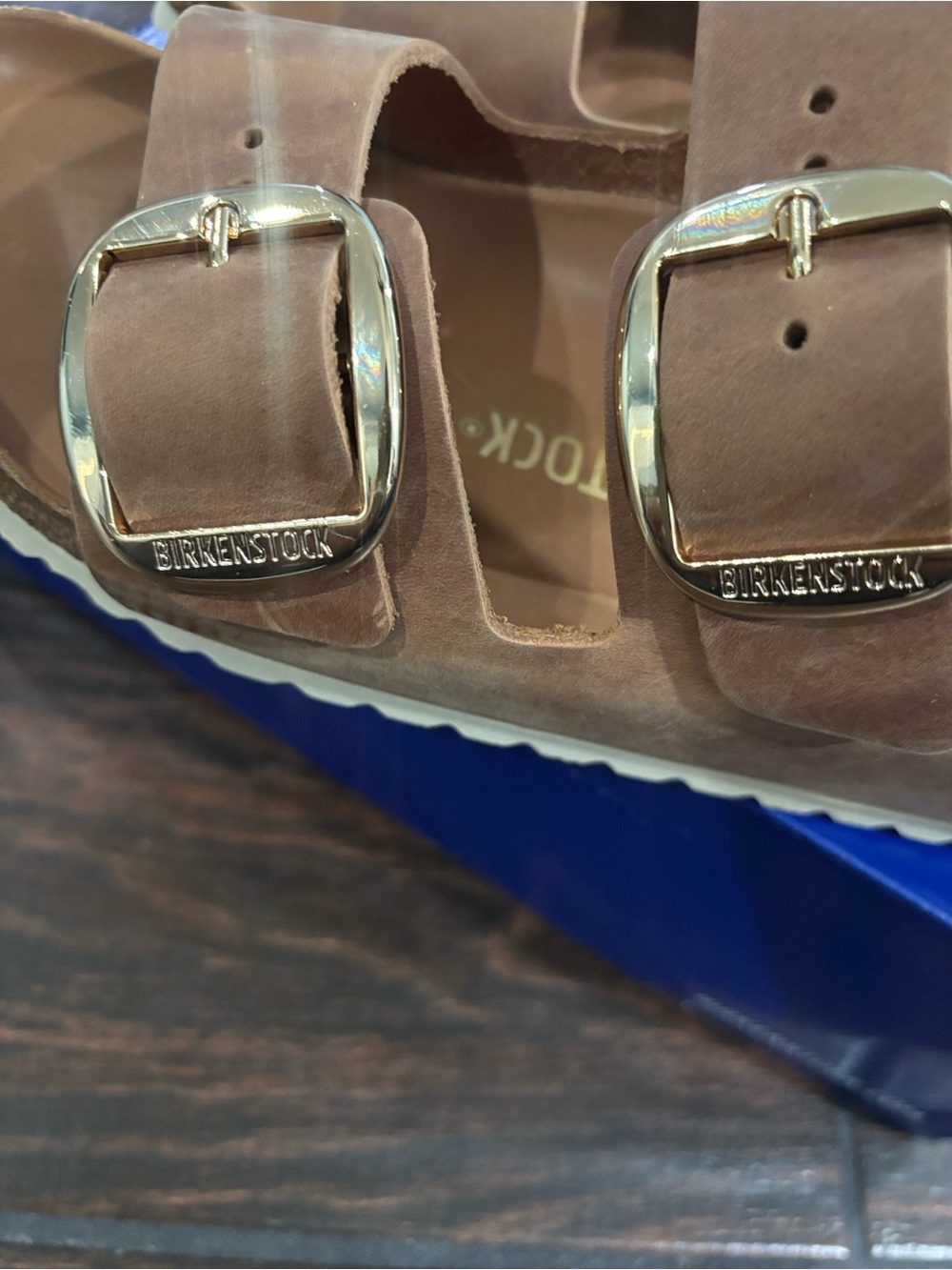 Birkenstock BIG Buckle Sandals with Gold Buckles - Picture 6 of 8